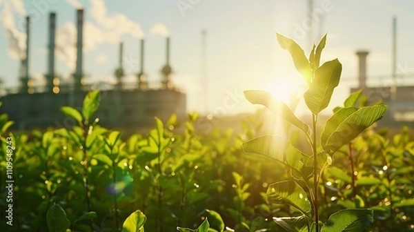 Obraz Sustainable Industry for a Clean Environment