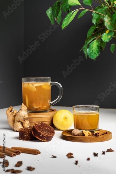Obraz Traditional Indonesian drink, Jamu Ginger, increases the body's immunity