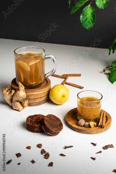 Obraz Traditional Indonesian drink, Jamu Ginger, increases the body's immunity