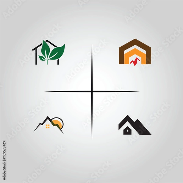Obraz Housing Development Minimal Logo Vectors