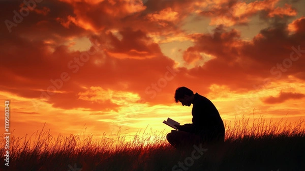 Fototapeta Reading the bible