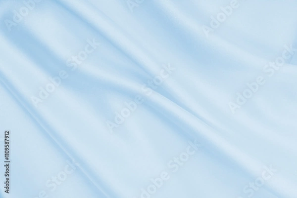 Fototapeta Smooth elegant blue silk or satin luxury cloth texture as abstract background. Luxurious background design