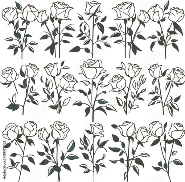 Fototapeta seamless pattern with flowers