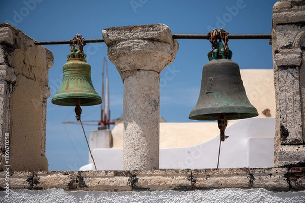 Obraz Glocken in Santorini 