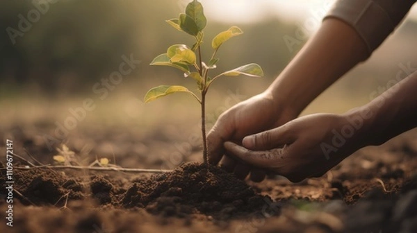 Fototapeta Planting a Seed: Nurturing New Life and Growth