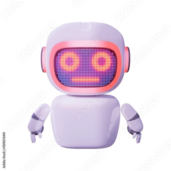 Fototapeta Assistance Bot - Idle - Neutral Negative
