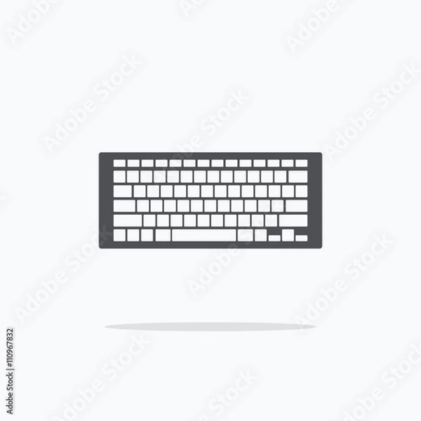Fototapeta Keyboard. Icon Keypad on a light background. Vector illustration