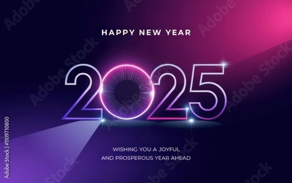 Fototapeta Happy New Year Greetings, New Year 2025