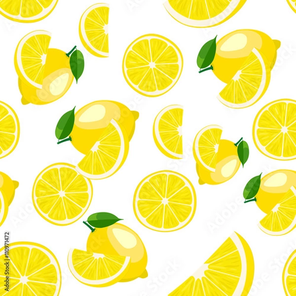 Obraz Pattern. Lemon on white.