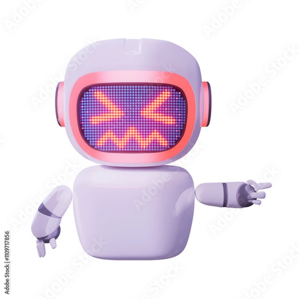 Fototapeta Assistance Bot - Point Left - Buzzed