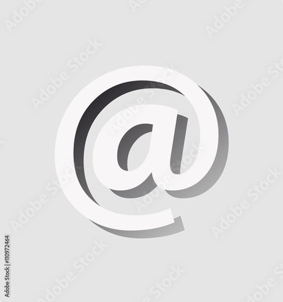 Fototapeta at icon with shadow