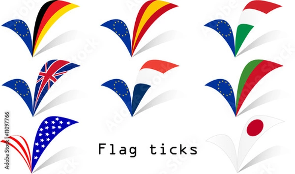 Fototapeta Flag ticks