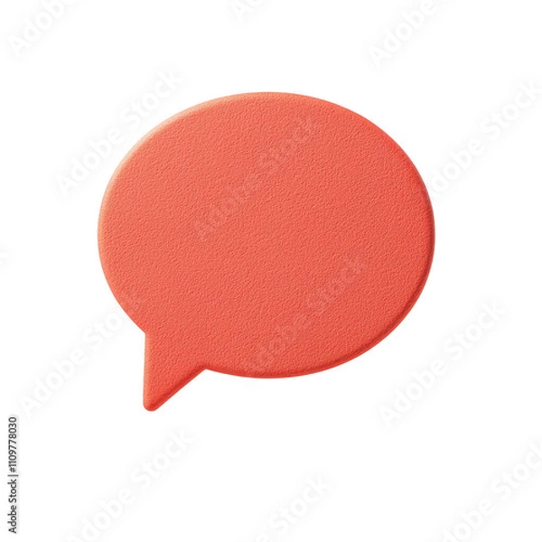 Fototapeta Colorful speech bubble icon for communicating ideas and messages visually., isolated on a transparent background.