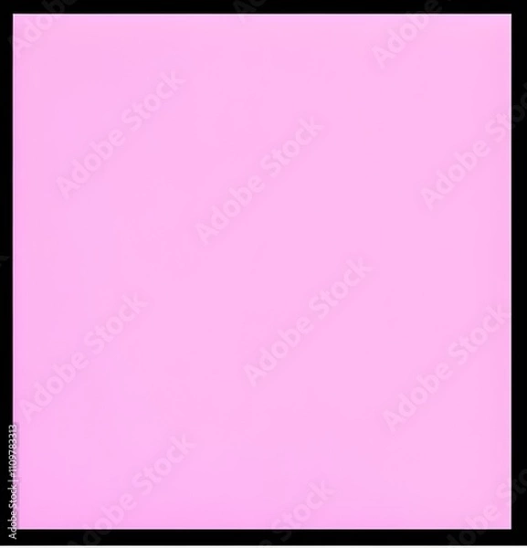 Obraz Minimal Solid Pink Background with Black Outline