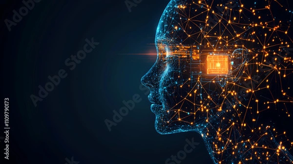 Fototapeta Digital Intelligence: The Convergence of Technology and Mind