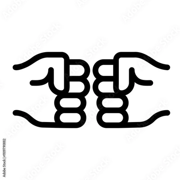 Obraz palm line icon