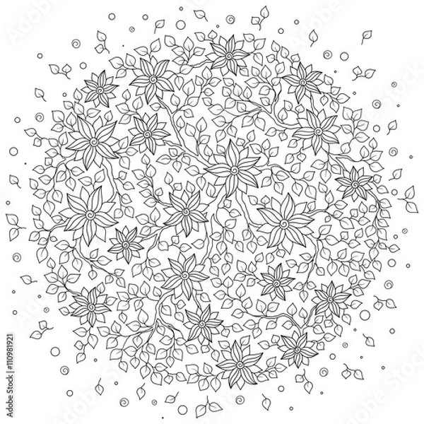 Fototapeta Pattern for coloring book.