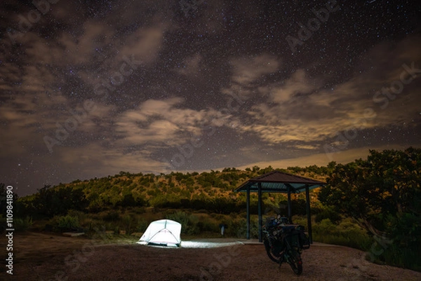 Obraz tent in the night