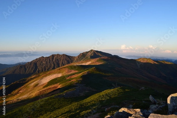 Obraz 紅葉の日本百名山「飯豊山」
