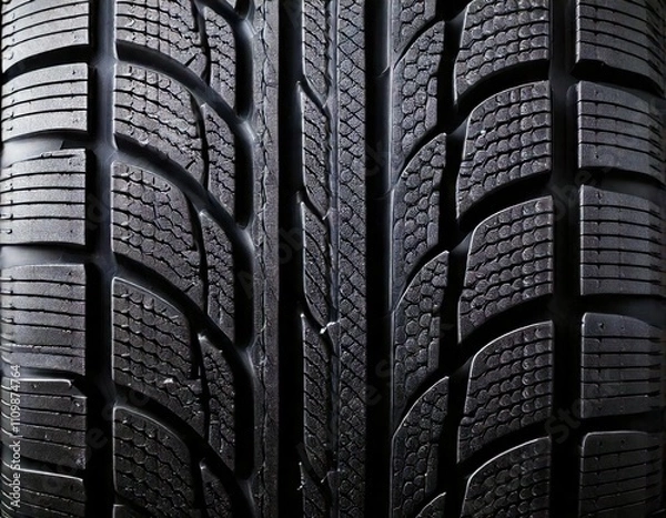 Obraz rubber car tire wheel tread pattern texture macro closeup background