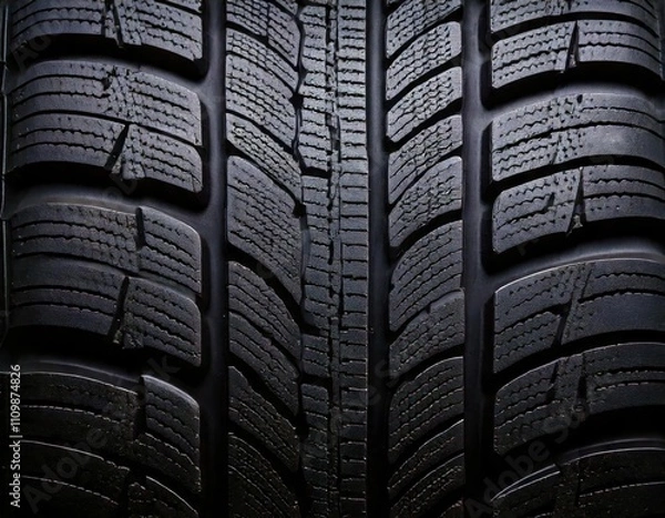 Obraz rubber car tire wheel tread pattern texture macro closeup background