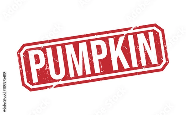Obraz PUMPKIN rubber stamp vector illustration on white background