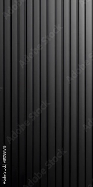Fototapeta A textured black vertical panel background with subtle shading.