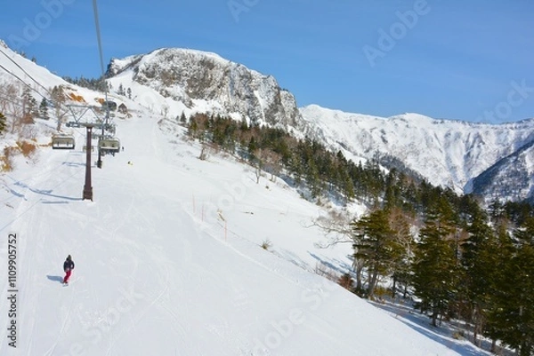 Obraz 川場スキー場の景色