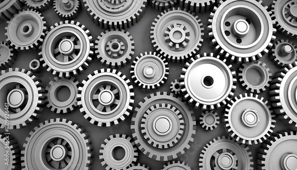 Obraz seamless gear pattern