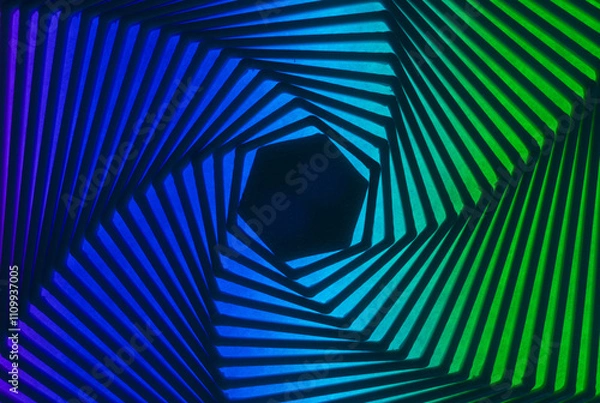 Obraz abstract hexagon background or wallpaper red and green gradient