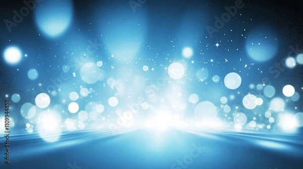 Obraz dreamy blue bokeh background with subtle waves