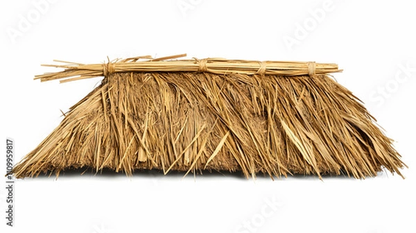 Fototapeta Thatching straw roof isolated on white background.with clipping pathThatching straw roof isolated on white background.with clipping path


