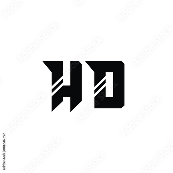 Fototapeta HD monogram logo design letter text name symbol monochrome logotype alphabet character simple logo