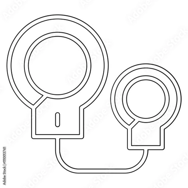 Fototapeta Handcuff icon in line style