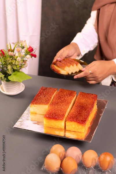 Obraz caramel cassava cake