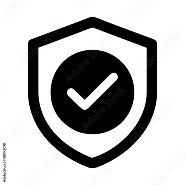 Fototapeta Security shield sign vector illustration, security shields symbols with check mark and padlock, Shield security icon, Safety, protection sign