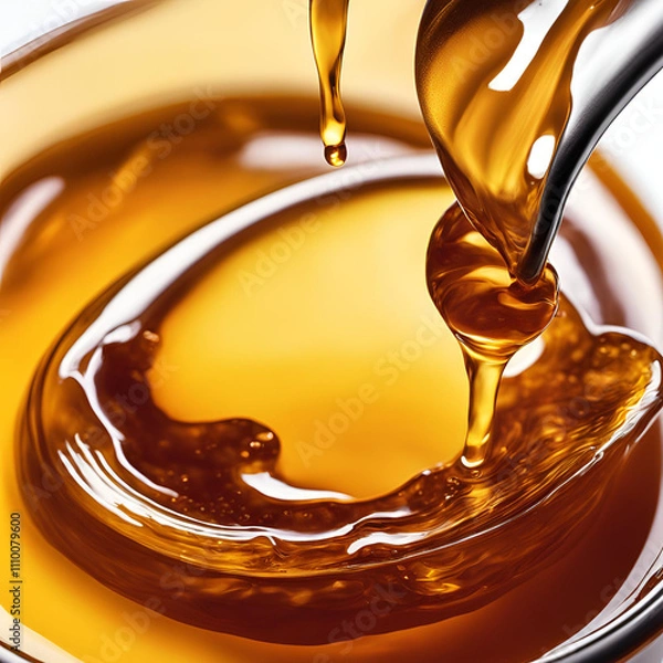 Fototapeta liquid honey flowing smoothly the rich amber color