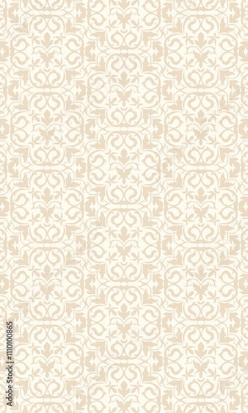 Fototapeta Luxury abstract vintage damask pattern decorative wallpaper