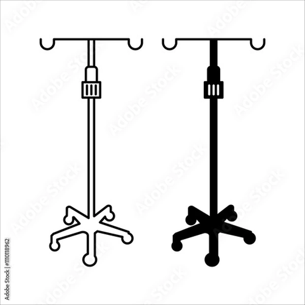 Obraz medical infusion pole vector illustrations image