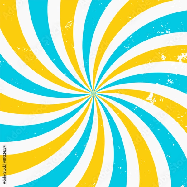 Fototapeta Groovy hippie 70s square background. Waves, swirl, twirl pattern. Twisted vector texture in trendy retro psychedelic style. Y2k aesthetic. Vector illustration.