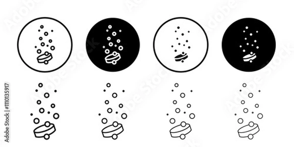 Fototapeta soluble tablet icon Symbol mark in filled style