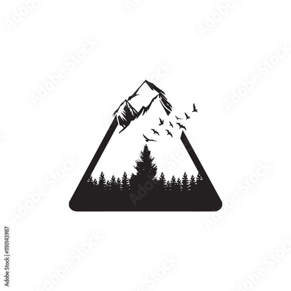 Obraz hills rock contractor excavator Logo design vector template illustration inspiration