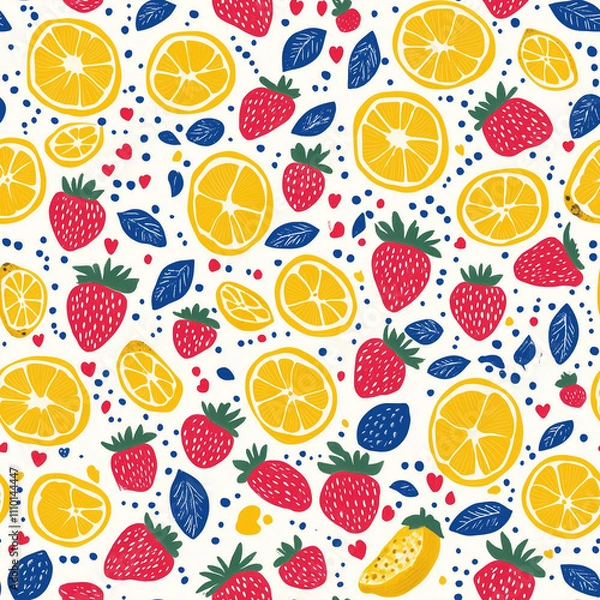 Obraz seamless background with fruit