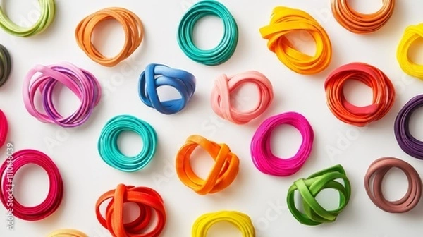 Fototapeta A solar panel field with a beautiful sunset in the background