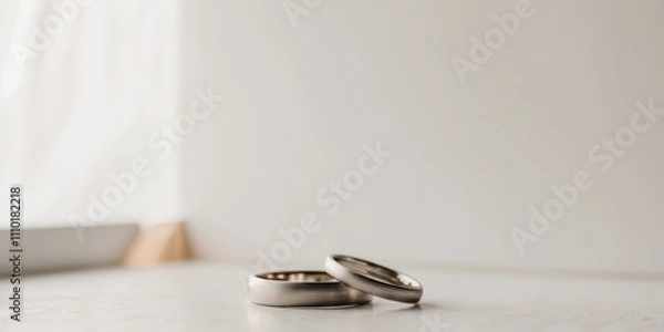 Fototapeta Explore timeless elegance understanding the significance of simple wedding bands in modern relationships.