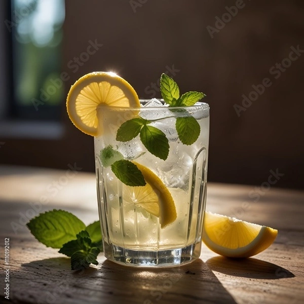 Obraz cocktail with lime and mint
