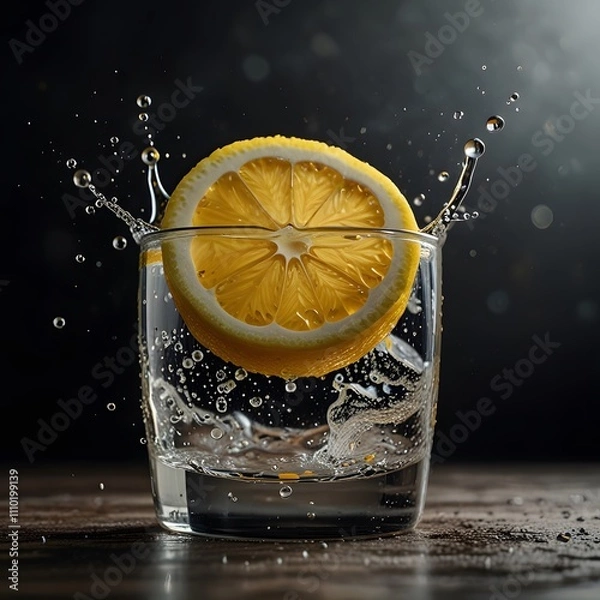Obraz lemon in water