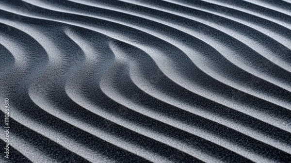 Fototapeta Detailed close-up of beach sand patterns in high resolution, showcasing the beauty of nature's artistry through minimalist abstraction. 