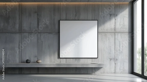 Obraz A Photo Frame on the Wall Filled with White