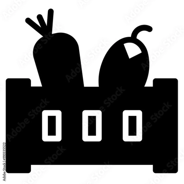 Obraz Basket Food Fruits Glyph Icon